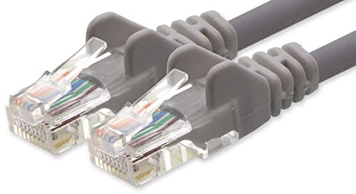 1aTTack.de Câble Réseau Cat6 Cat 6-1x 2m - RJ45 Ethernet LAN DSL Routeur Modem - Gris
