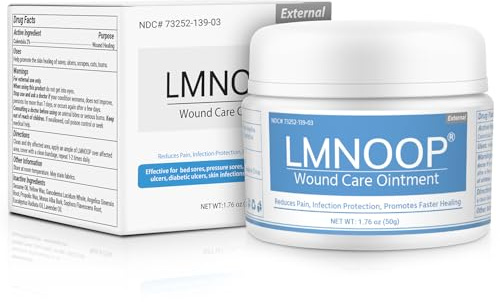 LMNOOP Pressure Sore Cream, 24-Hour Infection Protection Cream for Bed Sore, Diabetic Wounds, Venous Foot, Leg Ulcers cuts, scrapes, and Burns (1.76 oz),Wound Care Products
