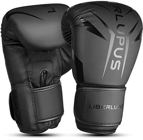 Liberlupus Guanti da allenamento da boxe per uomini e donne, guanti da boxe per sparring, guanti da allenamento per boxe, kickboxing, muay thai, MMA