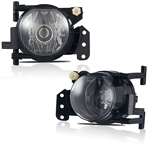 TOPTHAN Nebelscheinwerfer für BMW 3er E90 E91 SDN WGN 2004-2012 Für M-Paket Stoßstange E46 CPE CONV 2003-2007 6er E63 E64 2003-2010 5er E60 E61 2003-2007 X3 E83 2003-2006 Transparent
