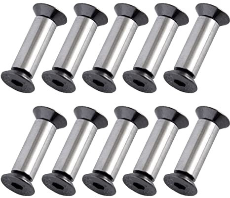 Newwyt 10pcs/lot Knife Handle Bolt Rivets Scale Screw Fastener Nut YFS Flat Hex Head Knives Fastening DIY Material Alloy- Alloy-