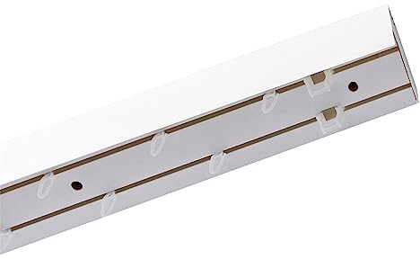 Garesa Gardinenschiene 2-läufig, Weiß I Vorhangschiene aus Kunststoff inkl. Gleiter I Vorgebohrt zur Deckenmontage I Mit Blende Farbe Weiß I 450cm