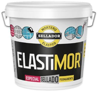 DITOSA CALIDAD E INNOVACION - ELASTIMOR Mortero Sellador, Cemento Express, Impermeable, para encintados, llagueados, sellados, rejunteados, reparaciones, Cubo 25 Kg