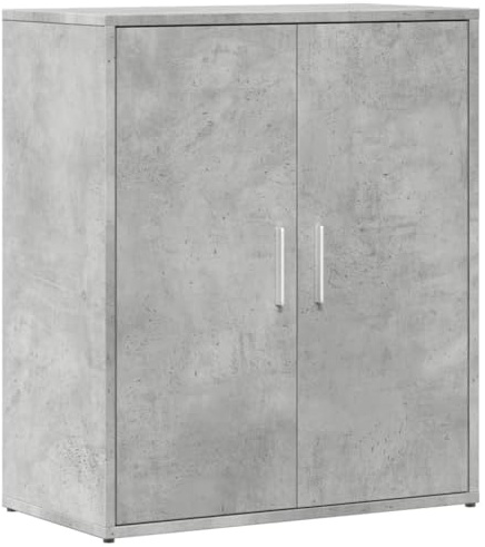 vidaXL Buffet Gris béton 60x31x70 cm Bois d'ingénierie, Armoire de Rangement, Meuble d'entrée, Meuble d'appoint, Meuble de Rangement de Cuisine