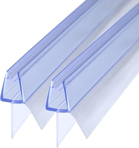 Guarnizione Doccia Sottoporta 2 x 100 cm, Guarnizioni Doccia Porte in Vetro da 5-8 mm, Guarnizione Porta Doccia Verticale, Guarnizione per Box Doccia in PVC