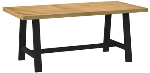 vidaXL Esstisch NOAIN A-Form-Beine 180x90x75 cm Massivholz Kiefer, Esszimmertisch, Speisetisch, Restauranttisch, Küchentisch, rustikaler Tisch