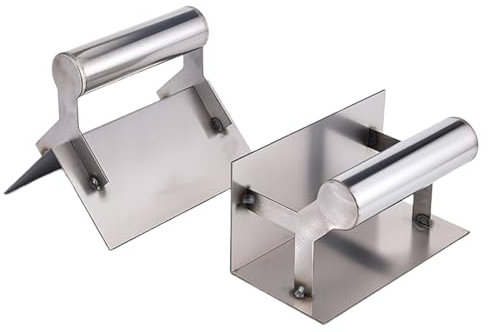 Juego de 2 herramientas de esquina de pared de acero inoxidable, paleta de esquina externa e interna para placas de yeso ángulos de 90 grados