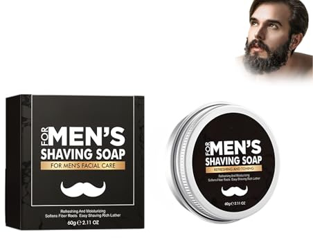 Wonsters Savon à raser premium, Savon à raser pour hommes qui respecte la peau, Shaving Soap peeling serum