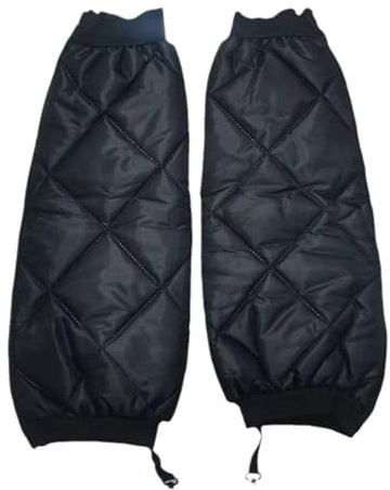 CHAKAE Polainas gruesas para piernas, rodilleras, calentadores de piernas, rodilleras para ciclismo, rodilleras, protector térmico cálido para invierno, calentador resistente al viento, Negro, Talla