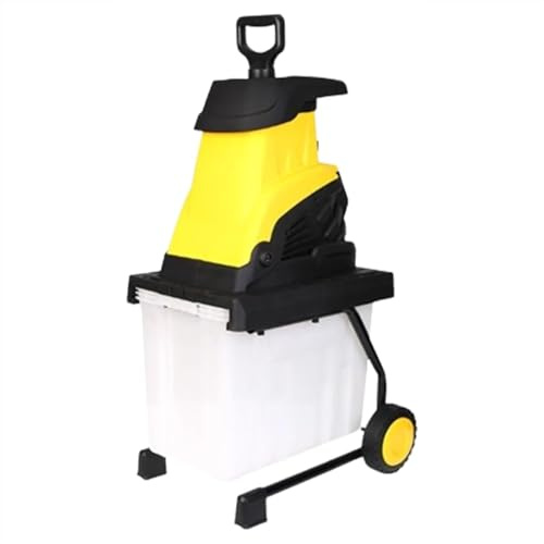 Trituradora de ramas eléctrica, trituradora de madera multifuncional con bolsa de recolección, cuchillas de acero reversibles de 4500 rpm, diámetro de corte de 45 mm, fácil de mover para desechos de