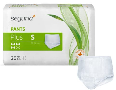 SEGUNA Pants Plus, 3 x 20 Stück, Gr. S, Inkontinenz Pants, Windelhosen für Erwachsene, Frauen, Männer, Inkontinenzhosen bei Blasenschwäche