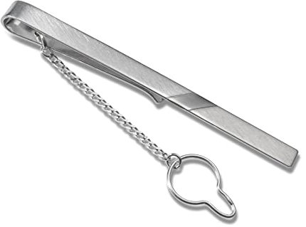 Exklusive Herren Krawattennadel Aus 925 Silber Mit Oxidiertem Streifen Design