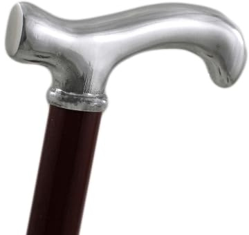 Bastón Elegante Derby para señora Mayor | Bastón de Madera Negra Personalizado para Hombre para Ceremonias | Cavagnini Artesanal Italia