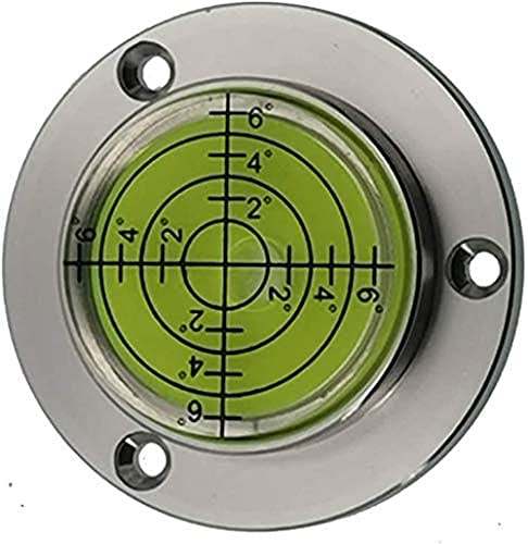 Bilancia magnetica per cintura d'acqua da 50 mm, scala orizzontale ad alta precisione a bolle in alluminio Bullseye Spirit Bubble Superficie Inclinometri rotondi (con magnete)