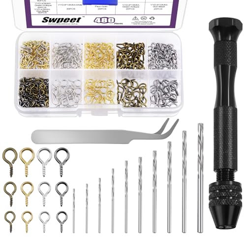 Swpeet Hand Drill Tool Set, Pin Vise Hand Drill (N5)