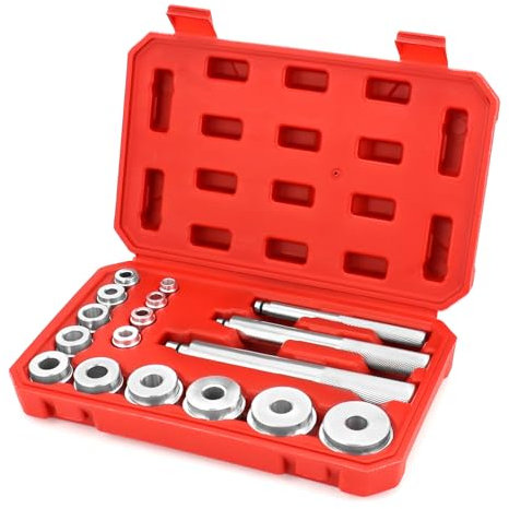 QWORK® 17tlg Radlager Werkzeug Lagerabzieher Set, Radlagerwerkzeug Abzieher Radlager-Ausbau Set, Radlagerabzieher Montage Instandsetzung Werkzeug Satz