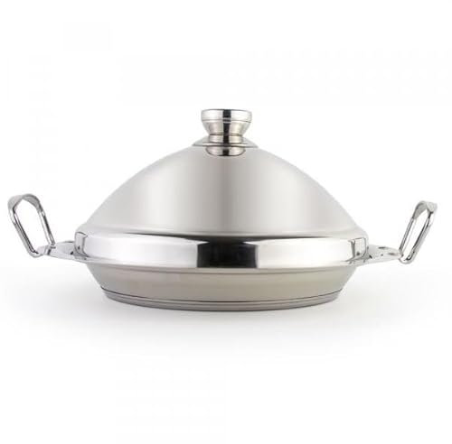 Marokkanische Tajine cocoWhite auswählbar in Ø 26/30/34 cm alle Herdarten Induktion (Ø26cm) Silber
