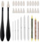 TRKETK 31 Stück Zeichenstümpfe, Skizzen-Zeichenwerkzeuge Papierwischer Set Blendende Stümpfe und Tortillions Set Verwischerstift Verblender Stift Zeichnen für Künstler, DIY, Zeichnen, Skizzieren