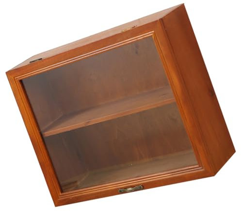 TOGEVAL Stabile Und Elegante Vitrine Aus Holz Schreibtischvitrine Acryltür Zur Aufbewahrung Von Spielzeug Schmuck Und Kunsthandwerk