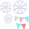 3Pcs Cake Bunting Cutters Cake Mold Bunting Flag Cutters Cake Decorating Mold Fondant Decorate Tools for Cutting Cookie Dough Beginners