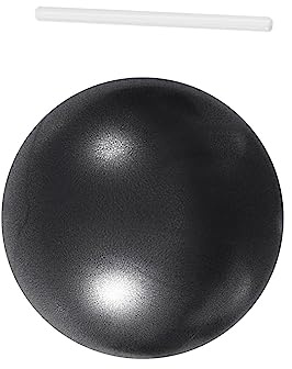 Courtieyeardceastea Piccola palla da pilates resistente per allenamento a casa, palestra, equilibrio, nera, 20-25 cm