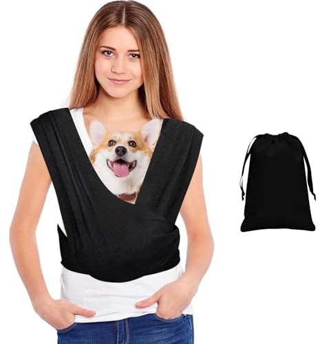 Amexo Bolsa para perros manos libres, bolsa de transporte para perros o mascotas, con correa ajustable hasta para perros, gatos, actividades al aire libre, hasta 9 kg