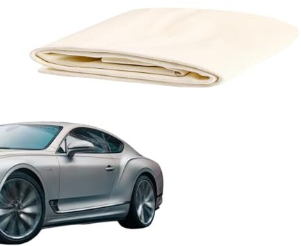 Fensterleder Auto Reinigungstuch, Autoleder Trockentuch, Auto Ledertuch, 40 x 50 cm Fensterleder Echt Leder, Polierleder Trockentuch, Weiche Saugfähig Reinigungstücher für Autopflege Fenster Spiegel