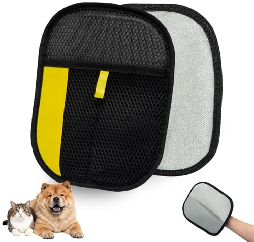 UIQELYS Deshedding Pet Grooming Gloves for Cats & Dogs