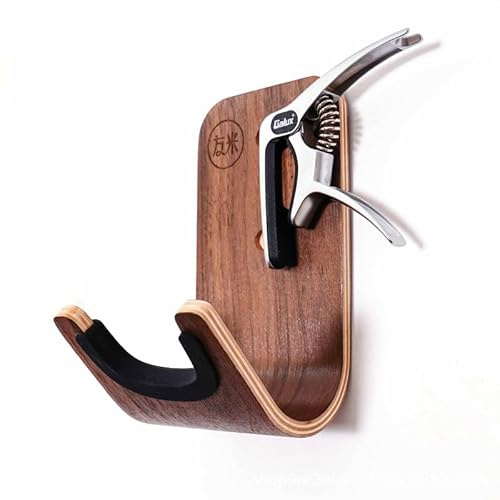 Crochet de guitare – Support avec vis et ancrages muraux pour guitare acoustique, électrique, basse, ukulélé, banjo en bois dur