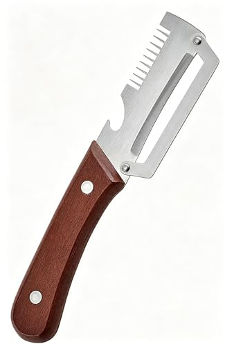 Pelapatate Utensile Multifunzione, 2026 Nuovo Pela Patate Professionale, Pelapatate Acciaio Inox Con Manico in Legno E Apribottiglie per Frutta e Verdura da Cucina (1PCS)