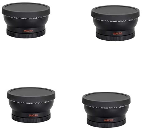 UDSKNV[KSL 4X Convertitore Grandangolare da 0,55 mm 58MM con Attacco Macro-Close-Up per Rebel T6,T6i,SL1,T5,T5i,T4i,T3i,T3i,T1i,T2i,XSI,XT,70D,60D,60Da,7D,5D,1D