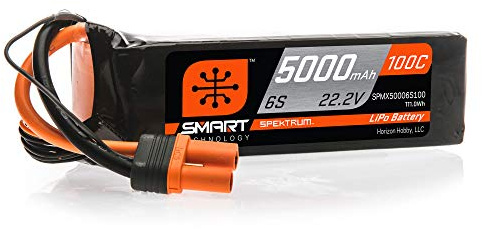 Spektrum Batterie LiPo Intelligente 22,2 V 5000 mAh 6S 100 C : IC5, SPMX50006S100 Multicolore