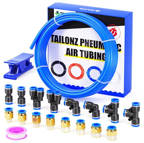TAILONZ PNEUMATIC blå 8 mm eller 5/16 OD 5 mm ID polyuretan PU luftslang rör rör sats 10 m 10 m