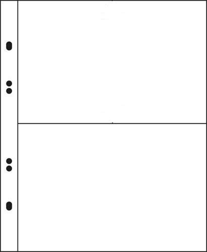 25 Postkarten-Hüllen Ansichtskartenblätter Fotohüllen A5 2er teilung je 108 x 150 mm