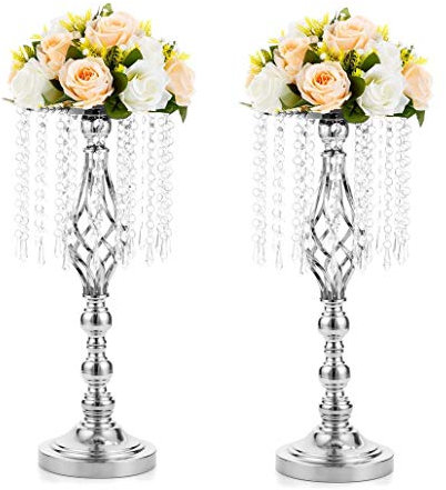 Sziqiqi 49 cm Wedding Vases Table Centerpieces, 2 Pcs Wedding Flower Stand, Wedding Table Vases for Party, Birthday, Ceremony, Anniversary, Reception Top Tables