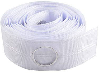 INCREWAY Curtain Tape, 10 Meters/10.9 Yards Drapery Curtain Heading Grommet Tape for Perforated Curtains Header DIY Decoration, White