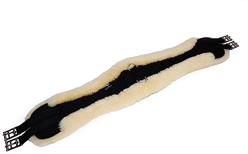 Engel Reitsport | Lammfell Langgurt LGURT Gurt schwarz/Fell med. 43 (110cm)