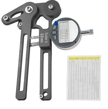 Misuratore di tensione dei raggi, misuratore di tensione dei raggi della bicicletta con lega di alluminio, strumento di produzione delle ruote della bicicletta, orologio elettronico nero