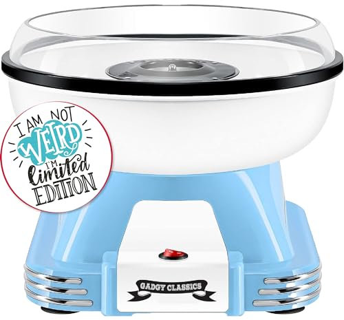 Gadgy Máquina de Algodón de Azúcar en Casa – Cotton Candy Machine de Diseño Retro – Máquina de Algodones de Azúcar o Caramelos - Ideal para Fiestas de Cumpleaños
