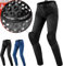 SHIMA Metro Motorrad Jeans Damen mit Protektoren Airforce Knieprotektoren Motorradhose Kurzgrößen Hosen Motorradjeans für Damen Protektorenhose Textilhose Jeanshose Lang (Frauen, Schwarz, 30/32)