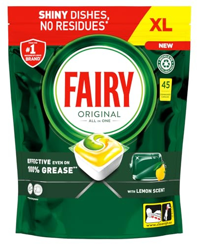 Fairy All in One diskmaskinstabs citron 45 tabletter effektivt även med torkat fett