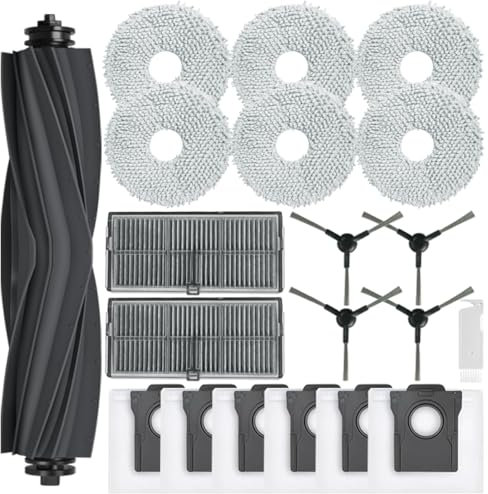 SpeHiate Accessori di Ricambi per Dreame L10s Pro Ultra Heat/ L10s Ultra Gen 2, Kit per Dreame X30 Ultra/MOVA E30 Ultra con 1 Spazzola Principale, 6 Sacchetti, 2 Filtro, 6 Panni, 4 Spazzole Laterali