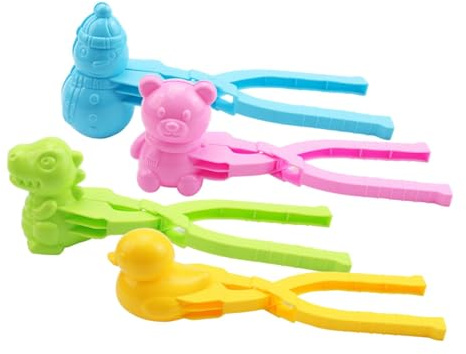 Fabricant de Boules de Neige | Forme de Jeu de Jouet de Boule de Neige de 4 pièces pour des | Jouets de Neige d'hiver, moules pour Former des Boules de Pelle, Pince à Outils pour Faire des
