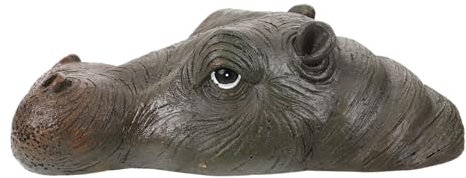 Cabilock Nilpferd-Dekoration Aus Kunstharz Schwimmende Teichstatue Nilpferd-skulptur Für Den Außenbereich Garten- Und Teichdekor