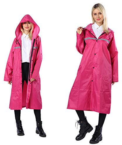 Pahajim Poncho de Pluie Réutilisable Vêtements Imperméables,Long Veste Imperméable Respirants Cape de Pluie pour Femme Homme