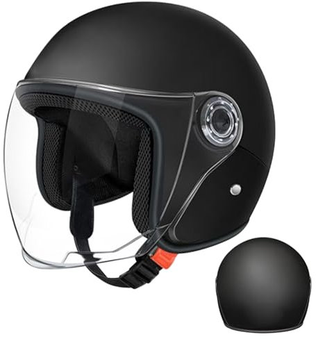 Casco Motorino Scooter Con Visiera Uomo Donna, Casco Aperto Mezzo Da Moto Vintage, Caschi Da Equitazione Moto Leggeri, Caschi Da Ciclismo, Protezione Solare, Ventilazione Confortevole