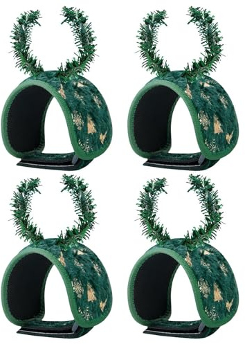 Eojpdji Sujetadores Para Guirnaldas De Barandilla | 4 Unidades Sujetadores Ajustables - Ataduras Para Guirnaldas De Barandilla,Para Puertas Plantas Areas Exteriores Mantel Jardín y Ramas