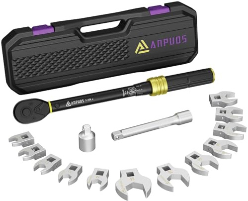 ANPUDS 3/8 tum momentnyckel, 5–60 Nm Crowfoot-nyckel för luftkonditionering
