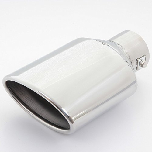 Phil trade Embout d'échappement universel en chrome massif 125 mm oblique ovale (H021)