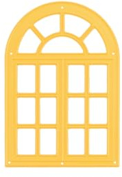 Nellie's Choice Troquel de Forma Ventana-6,8 x 9,7 cm-para Hacer Tarjetas, Navidad, Scrapbooking, Manualidades, DIY, Amarillo, 68x97mm